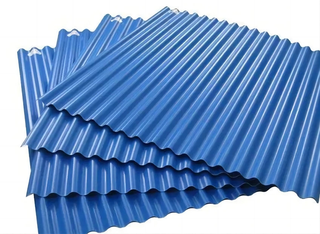 Bule Galvanized Roofing Steel Sheet Water Ripple Type 18-76-800mm