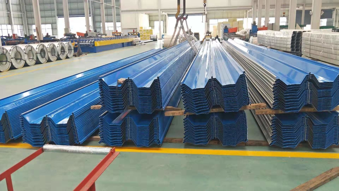 Bule Galvanized 0.4 Mm Roof Steel Sheet T Shape 25-205-1025mm