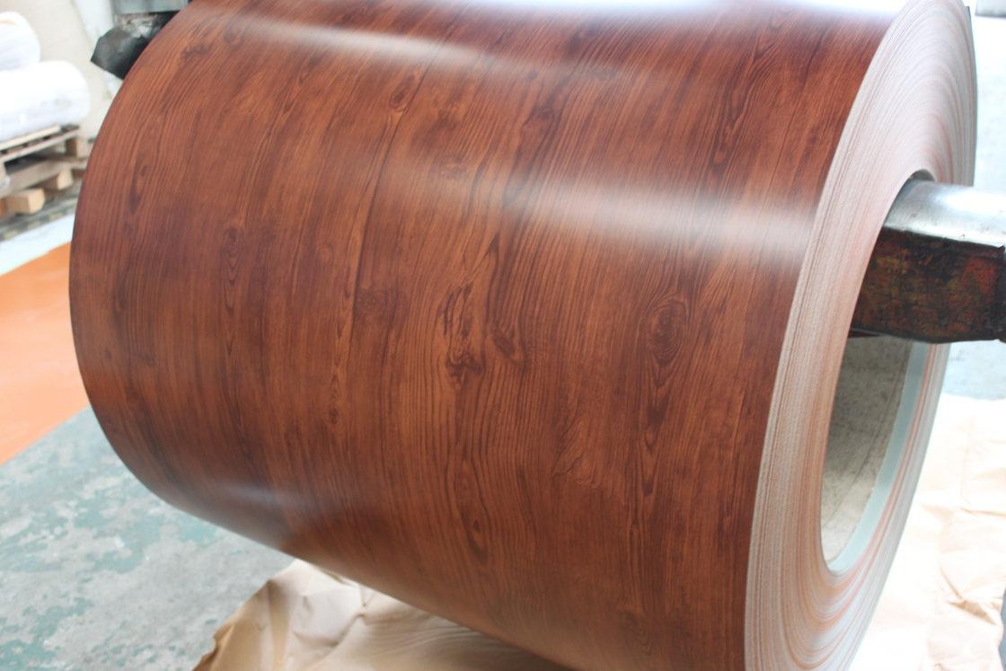 PPGI 0.5mm THK  Prepainted Galvanized Steel Coil PE JISG3312 Wood Grain Customization