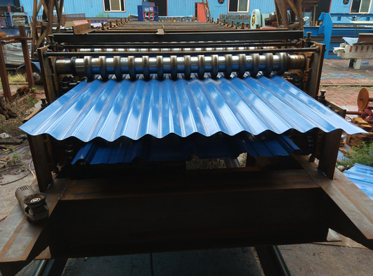 Bule Galvanized Roofing Steel Sheet Water Ripple Type 18-76-800mm